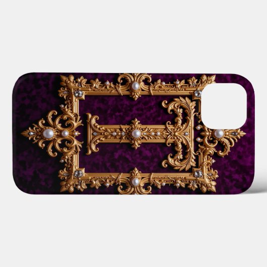Letter T in gouden sieraad Lijst Case-Mate iPhone Case (Achterkant (horizontaal))