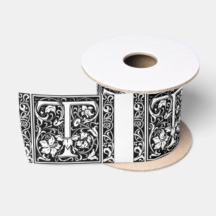 Letter T Middeleeuwse Monogram Art Nouveau Lint