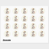 Letter T Monogram Cupcake Logo Zakelijke Stickers (Vel)