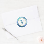 *~* LETTER T - Nautische strandenvelop Sticker (Envelop)