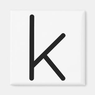 Letter titel "k" magneet