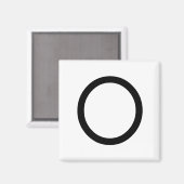 Letter titel "O" Magnet Magneet (Voorkant / Achterkant)