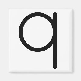Letter titel "q" magneet