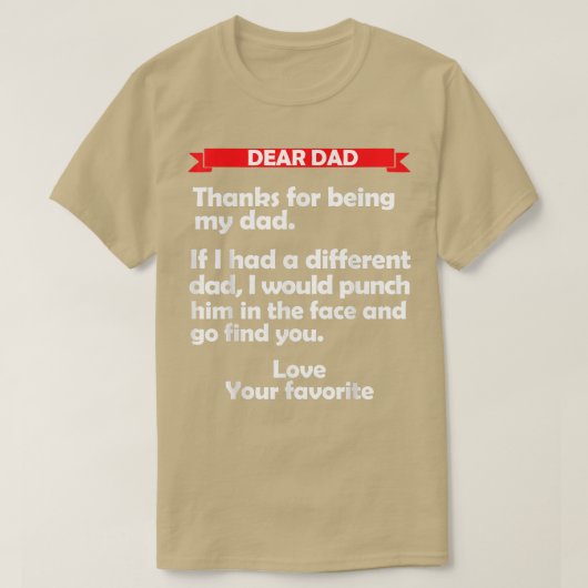 Letter to Dad  T-shirt (Design voorkant)