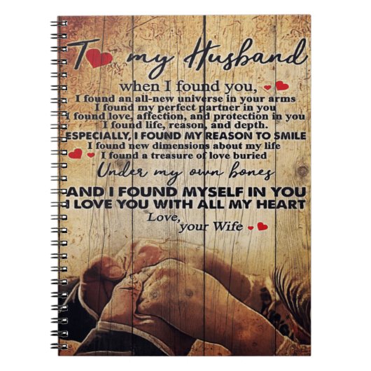 Letter To My Husband, Cute Family Gift Notitieboek (Voorkant)