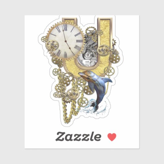 Letter U Birthday Customization Sticker (Vel)