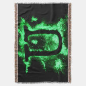 Letter U Groen Hoofdstedelijk Alfabet Deken (Voorkant Verticaal)