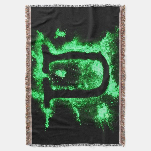 Letter U Groen Hoofdstedelijk Alfabet Deken (Voorkant Verticaal)