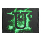 Letter U Groen Hoofdstedelijk Alfabet Kussensloop (Achterkant)