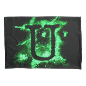 Letter U Groen Hoofdstedelijk Alfabet Kussensloop (Voorkant)