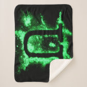 Letter U Groen Hoofdstedelijk Alfabet Sherpa Deken (Voorkant)