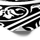 Letter U Middeleeuws Monogram Art Nouveau Poster (Hoek)