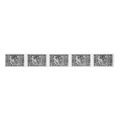 Letter U Middeleeuwse Monogram Art Nouveau Lint (Voorkant)