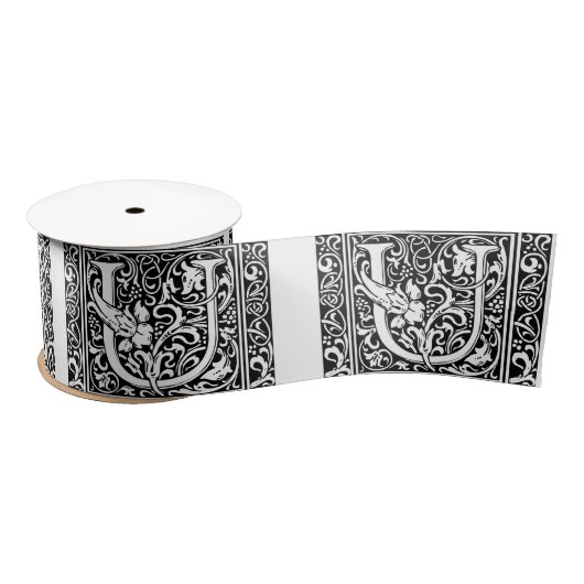 Letter U Middeleeuwse Monogram Art Nouveau Lint (Spoel)