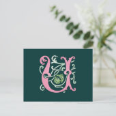 Letter U Monogram Briefkaart (Staand voorkant)