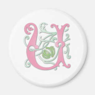 Letter U Monogram Magneet