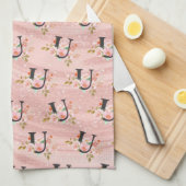 Letter U Theedoek (Quarter Fold)
