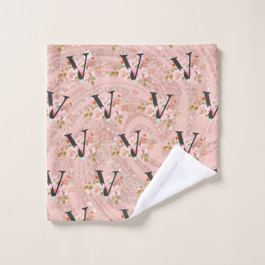 Letter V Bad Handdoek (Wasdoekje)