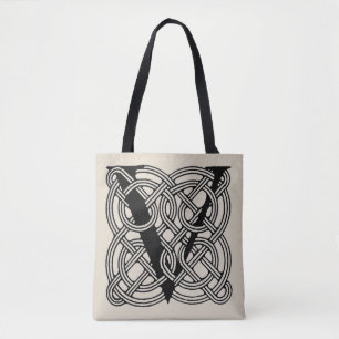 Letter V Celtic Knot Monogram Draagtas