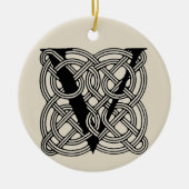 Letter V Celtic Knot Monogram Keramisch Ornament (Voorkant)
