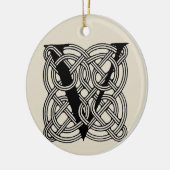Letter V Celtic Knot Monogram Keramisch Ornament (Links)