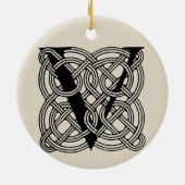 Letter V Celtic Knot Monogram Keramisch Ornament (Achterkant)