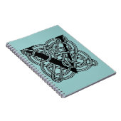 Letter V Celtic Knot Monogram Notitieboek (Rechterzijde)