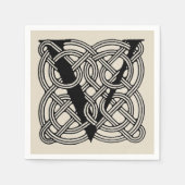 Letter V  Celtic Knot Monogram Servet (Voorkant)