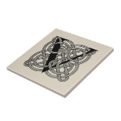 Letter V Celtic Knot Monogram Tegeltje (Zijkant)