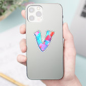 Letter V -  Color Mix Sticker (Telefoon)