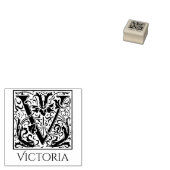 Letter V  eerste brief met eigen naam Rubberstempel (Gestempeld)