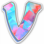 Letter V_ Graffiti Alfabet Letters Sticker (Voorkant)