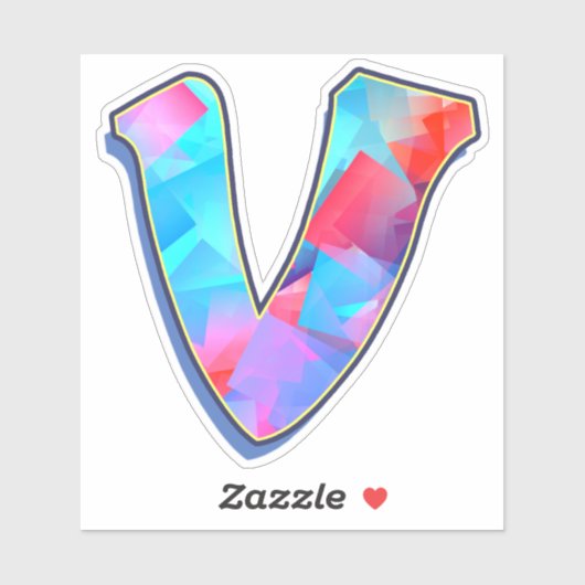 Letter V_ Graffiti Alfabet Letters Sticker (Vel)
