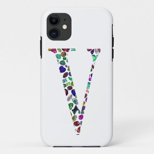 Letter V Monogram Case-Mate iPhone Case (Achterkant)