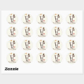 Letter V Monogram Cupcake Logo Zakelijke Stickers (Vel)