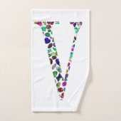 Letter V Monogram Handdoek (Handdoek)