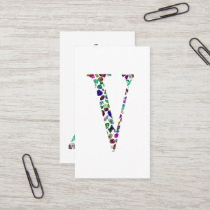 Letter V Monogram Visitekaartje