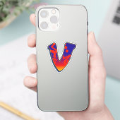 Letter V -  Night Sky Sticker (Telefoon)