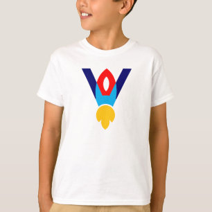 Letter V Raket Kinderen T-shirt