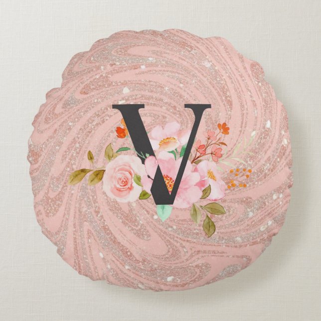 Letter V Rond Kussen (Voorkant)