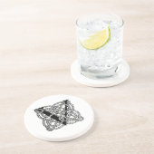 Letter V Vintage Keltische Knoop Monogram Zandsteen Onderzetter (Zijkant)