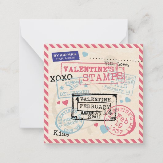  letter Valentijnsdag Notitiekaartje (Voorkant)