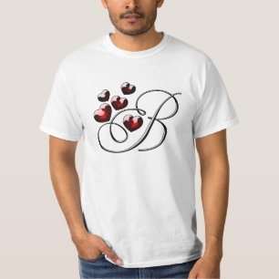 letter van de valentijnse t-shirt