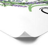 Letter van het alfabet Q Lavendel Eucalyptus kinde Poster (Hoek)