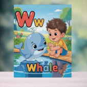 Letter W Alphabet Poster – W is for Whale (Neutre)