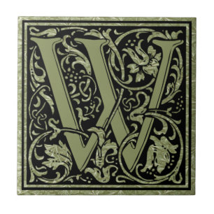 Letter W First Letter Monogram Tegeltje