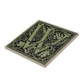 Letter W First Letter Monogram Tegeltje (Zijkant)