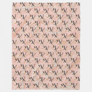 Letter W Fleece Deken