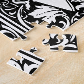 Letter W Medieval Monogram  Initiaal Legpuzzel (Zijkant)