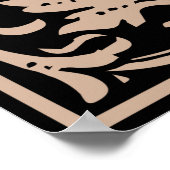 Letter W Medieval Monogram Initiaal Poster (Hoek)